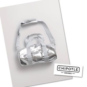 Chipotle goods: Chipotle Foil Gym Duffle Bag (unisex)